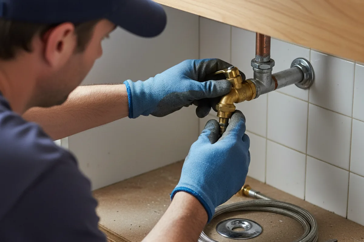 Shutoff valve and fitting work during Emergency Plumbing in Thompsons